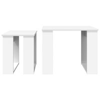 Salontafelset2 pcs Wit Bewerkt hout 9
