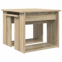 Salontafelset2 pcs Sonoma Eiken Bewerkt hout 5