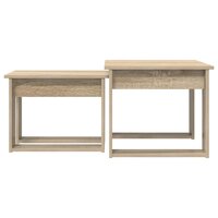Salontafelset2 pcs Sonoma Eiken Bewerkt hout 8