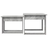 Salontafelset2 pcs Beton Grijs Bewerkt hout 8