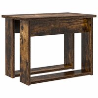 Salontafelset2 pcs Gerookt eiken Bewerkt hout 7