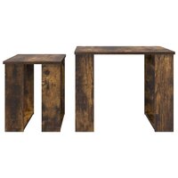 Salontafelset2 pcs Gerookt eiken Bewerkt hout 9