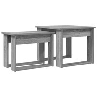 Salontafelset2 pcs Grijs Sonoma Bewerkt hout 2