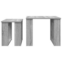Salontafelset2 pcs Grijs Sonoma Bewerkt hout 9