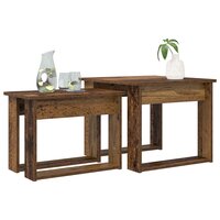 Salontafelset2 pcs Oudhout Bewerkt hout 3