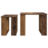 Salontafelset2 pcs Oudhout Bewerkt hout 9