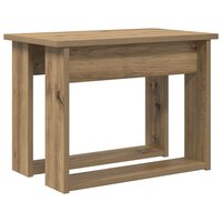 Salontafelset2 pcs Artisan Eiken Bewerkt hout 7