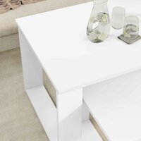 Salontafelset2 pcs Wit Bewerkt hout 4