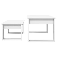 Salontafelset2 pcs Wit Bewerkt hout 9