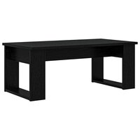 Salontafelset2 pcs Zwart Eiken Bewerkt hout 7