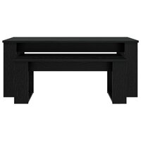 Salontafelset2 pcs Zwart Eiken Bewerkt hout 8