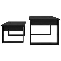 Salontafelset2 pcs Zwart Eiken Bewerkt hout 9