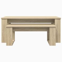 Salontafelset2 pcs Sonoma Eiken Bewerkt hout 8