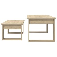 Salontafelset2 pcs Sonoma Eiken Bewerkt hout 9