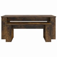 Salontafelset2 pcs Gerookt eiken Bewerkt hout 8