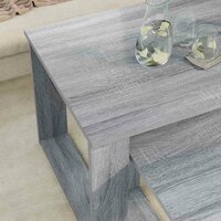 Salontafelset2 pcs Grijs Sonoma Bewerkt hout 4