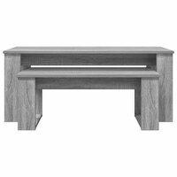 Salontafelset2 pcs Grijs Sonoma Bewerkt hout 8