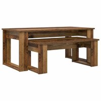 Salontafelset2 pcs Oudhout Bewerkt hout 2