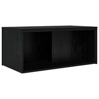 Salontafelset2 pcs Zwart Eiken Bewerkt hout 5