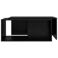 Salontafelset2 pcs Zwart Eiken Bewerkt hout 8