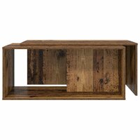 Salontafelset2 pcs Oudhout Bewerkt hout 8
