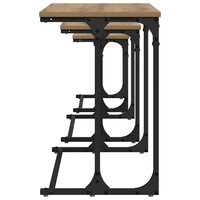 Salontafelset3 pcs artisanaal eikenkleurig Bewerkt hout 7