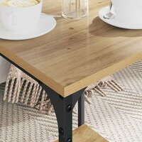Salontafel Artisan Eiken 40 x 40 x 55 cm Bewerkt hout 4