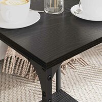 Salontafel Zwart Eiken 40 x 40 x 55 cm Bewerkt hout 4