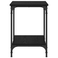 Salontafel Zwart Eiken 40 x 40 x 55 cm Bewerkt hout 6