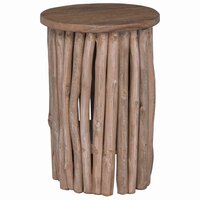 Kruk Naturel 30 x 30 x 45 cm Massief Teakhout 2