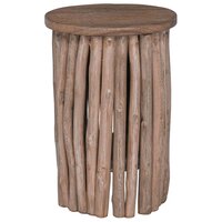 Kruk Naturel 30 x 30 x 45 cm Massief Teakhout 4