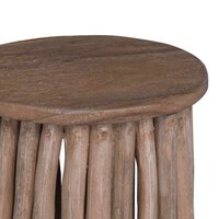 Kruk Naturel 30 x 30 x 45 cm Massief Teakhout 9