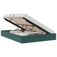 Opslag bed met hoofdeinde Donkergroen 140 x 200 cm Fluweel 2