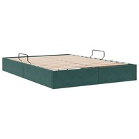 Opslag bed met hoofdeinde Donkergroen 140 x 200 cm Fluweel 5