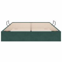 Opslag bed met hoofdeinde Donkergroen 140 x 200 cm Fluweel 7