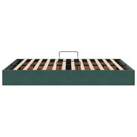 Opslag bed met hoofdeinde Donkergroen 140 x 200 cm Fluweel 8