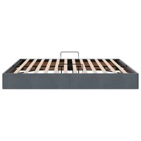 Opslag bed met hoofdeinde Donkergrijs 180 x 200 cm Fluweel 8