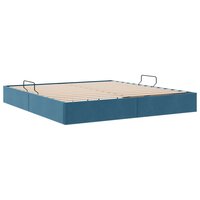 Opslag bed met hoofdeinde Donkerblauw 180 x 200 cm Fluweel 9