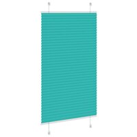 Pliss&eacute; rolgordijn 75x150 cm stofbreedte 75 cm petrol groen 4