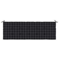 Tuinbankkussen ruitpatroon 150x50x4 cm oxford stof zwart 4