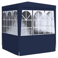 Partytent met zijwanden professioneel 90 g/m&sup2; 2x2 m blauw 5