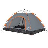 Tent 2-persoons snelontgrendeling grijs en oranje 4