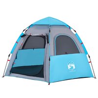 Kampeertent 4-persoons snelontgrendeling blauw 4