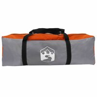 Fietstent met dak met opslag Grijs en Oranje 256 x 222 x 182 cm 8