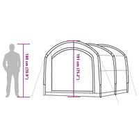 Tent met dak Grijs en oranje 268 x 240 x 191 cm Polyester 7