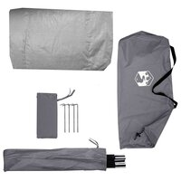 Tent met dak met opslag Grijs en zwart 236 x 108 x 120 cm 9