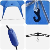 Instant Tent 4-Person Quick-Release Azure Blauw 185T Polyester 8