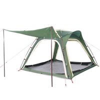 Tent 4-persoons waterdicht snelontgrendeling groen 5