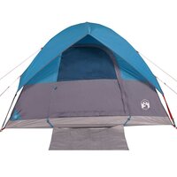 Koepeltent 6-persoons waterdicht blauw 5