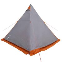 Tipi Tent 6-persoons waterdicht grijs en oranje 8